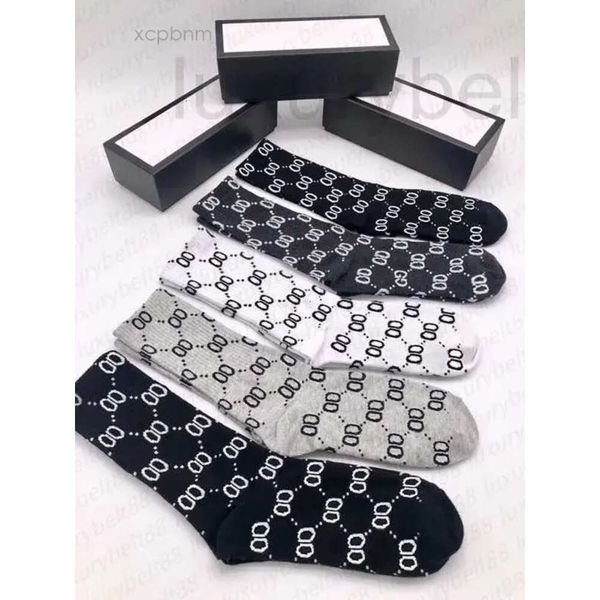 ggity gc gg Calzini da uomo Designer Uomo Calzini sportivi per quattro stagioni Moda 5 paia Set Calzini classici di design da donna Alta qualità G Lettera Modello Ricamo 296