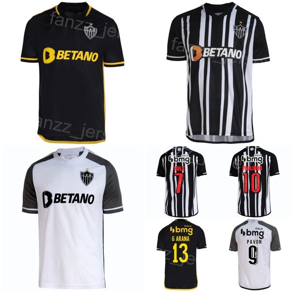 Masculino 23-24 Futebol Atlético Mineiro 17 Igor Gomes Jersey Club Team 15 Matias Zaracho 26 Renzo Saravia 9 Cristian Pavon 13 ARANA 8 EDENILSON Camisa de Futebol Kits Uniforme