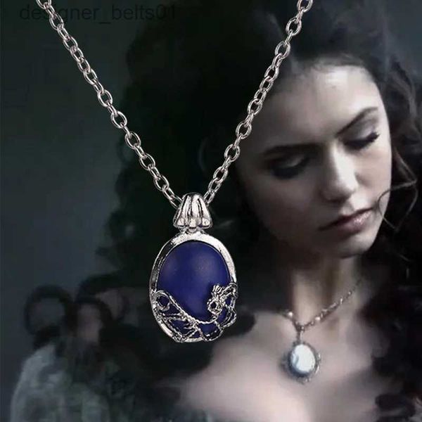 Anhänger-Halsketten The Vampire Diaries Halskette Vintage Katherine Anhänger Modefilm Schmuck Cosplay für Frauen GroßhandelL231215