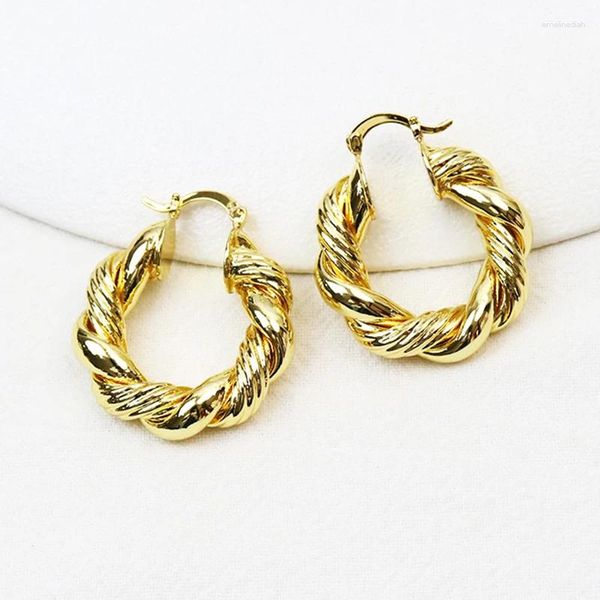 Orecchini pendenti 10 paia di gioielli a spirale in oro Cerchio placcato alla moda Semplice regalo metallico per donna 30811