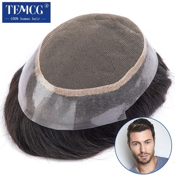 Perucas sintéticas Australian Toupee Mens Lace PU Base Peruca Adequado para Cabelo Respirável Sistema de Substituição de Alça de Ombro 231215