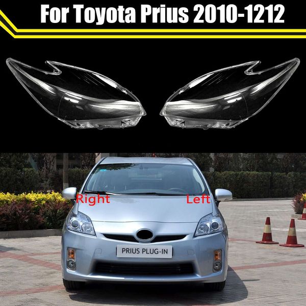 Araba ön far lambası kapağı cam lens kabuğu far kapakları Toyota Prius 2012 2012 için şeffaf abajur ışık kasası