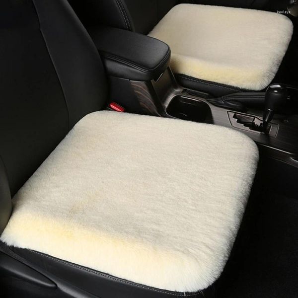Capas de assento de carro Capas de almofada de peles falsas Inverno Quente Pelúcia Universal Fit para a maioria dos caminhões SUV 40GF