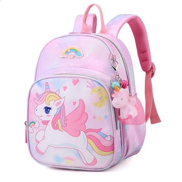 Okul çantaları tek boynuzlu at sırt çantası kızlar için karikatür pembe prenses okul çantaları çocuk satchels anaokulu kitap çantası mochila infantil escolar 231214