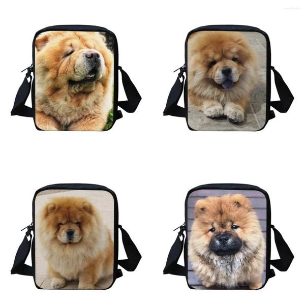 Abendtaschen Frauen Umhängetasche Niedlicher Chowchow-Druck Verstellbare Schulter Umhängetasche für Mädchen Tragbare Mini-Dame Sling Cross Body 2023