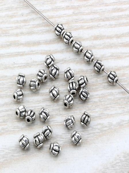 500 peças lotes antigo prata liga de zinco lanterna espaçador contas 4mm para fazer joias pulseira colar acessórios diy d27411805