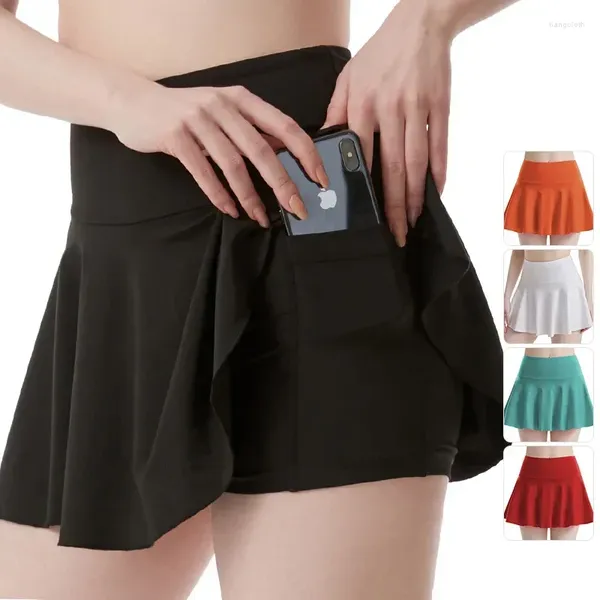 Shorts femininos esporte corrida tênis atlético lazer culottes ginásio treinamento skorts mulheres sexy lindo vestido de praia fitness yoga saia curta para