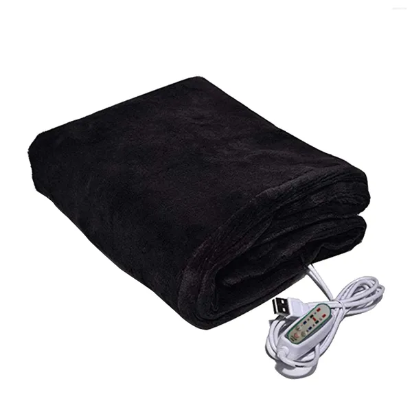 Coperte da campeggio portatile da viaggio lavabile in lavatrice Impostazioni timer riscaldamento USB per auto per divano letto coperta elettrica con termostato in peluche morbido