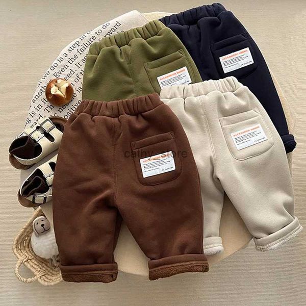 Salopette MILANCEL Pantaloni invernali per bambini Pantaloni per bambina in pelliccia Addensare la fodera Pantaloni per ragazziL231114