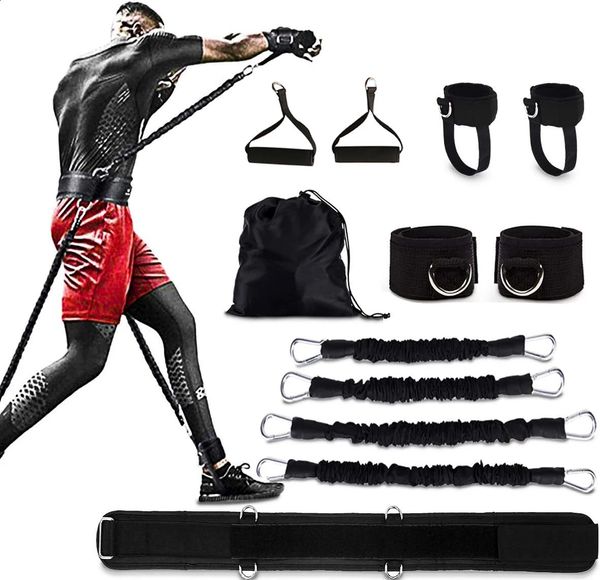 Fasce di resistenza Home Gym Cinghie elastiche Set Vita Gamba che rimbalza Allenamento per il braccio Esercizi Boxe Muay Body Building Esercizio yoga 240104