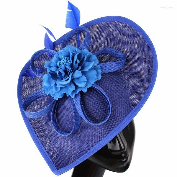 Damen Millinery Fascinators Stirnbänder Hut Blumen Kopfbedeckung Braut Elegant Kenducky Derbu Kopfschmuck Floral Chapeau Race