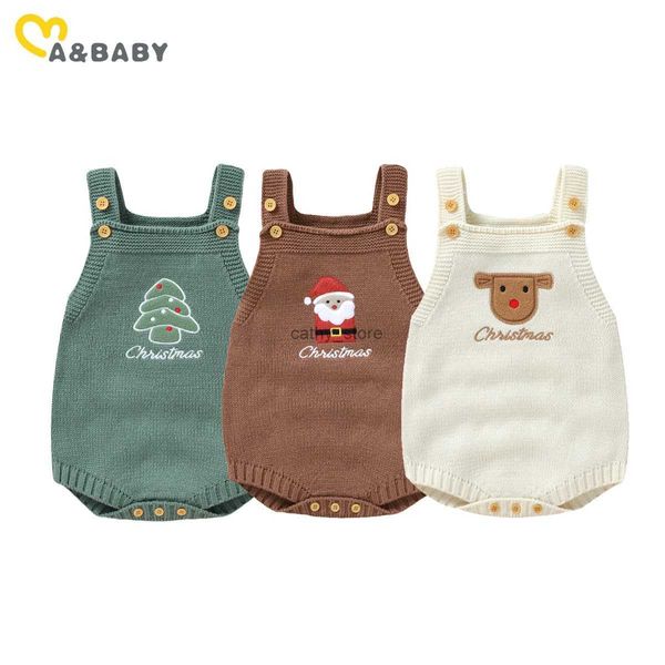 Rompers MA Baby 1-18m Christmas Bambino neonato bambino senza manico