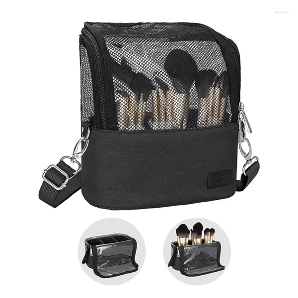 Косметические сумки Универсальная сумка для хранения кистей для макияжа Большая емкость Легко чистить и носить с собой
