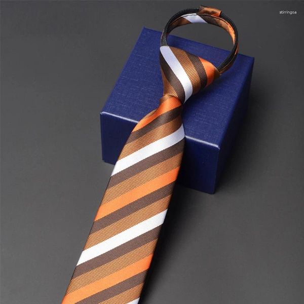 Bow Binds Fashion Men 7cm Reißverschluss 2023 Marke Hochwertige Business -Arbeit Hals -Krawatte für klassische Hochzeitsfeier Krawatte mit Geschenkbox