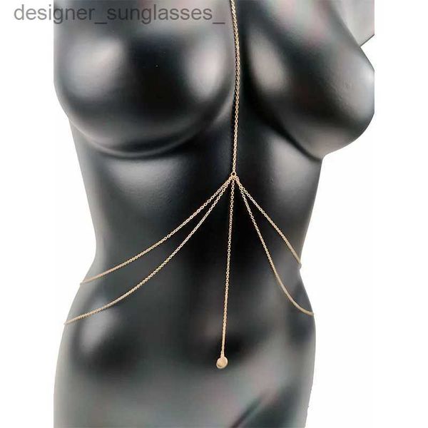 Andere Modeaccessoires Anhänger Bo-Kette Schmuck Brustkette Bikini Sexy Modeketten Taille für Frauen Goth Strand Sommer Punk Geschenk BH-ZubehörL231215