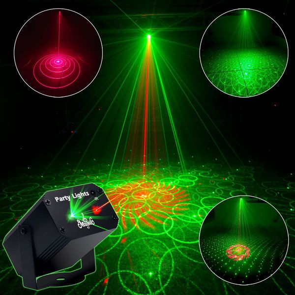 Mini luce da palcoscenico intelligente e colorata atmosfera domestica che rimbalza laser lampeggiante Lampada di proiezione della luce per la decorazione di feste in discoteca con dj di nozze