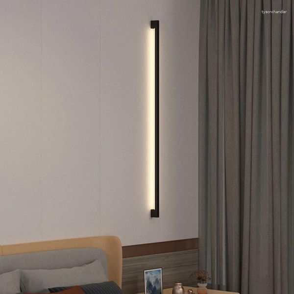 Lâmpadas de parede minimalista LED luz preto ouro metal regulável para sala de estar quarto corredor restaurante escadas gota lâmpada moderna