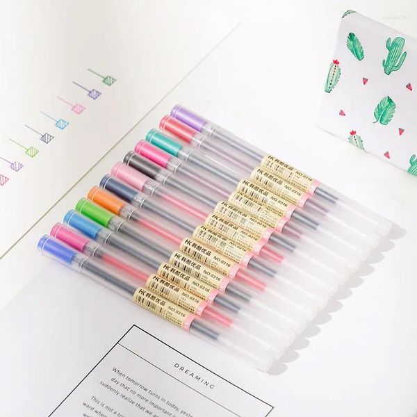 Pcs/lot Colorfule Tinte Stift Papelaria 0,5mm Gel Maker Material Escola Koreanische Schreibwaren Schule Bürobedarf