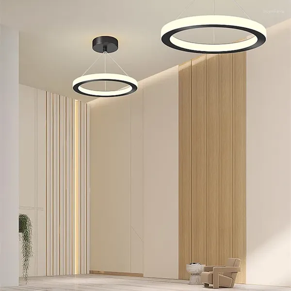 Lâmpadas pendentes Nordic Creative Indoor Chandelier Retrátil Metal Moderno LED Luz Sala de estar Quarto Corredor Decoração Simples Lâmpada Pendurada