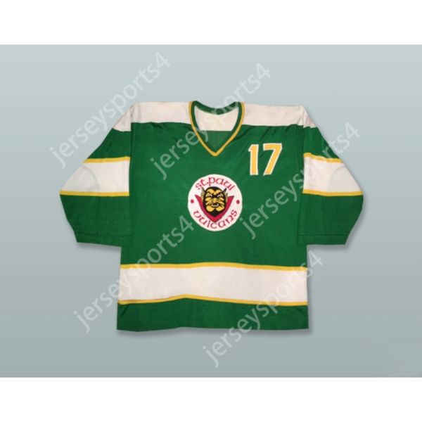 Benutzerdefinierte ST. PAUL VULCANS GRÜNES HOCKEY-TRIKOT NEU Top genäht S-M-L-XL-XXL-3XL-4XL-5XL-6XL