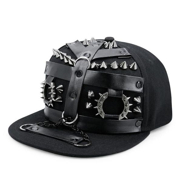 Шариковые кепки GBCNYIER, металлическая шляпа для папы в стиле хип-хоп, пряжка ремня, крутая кепка с плоскими полями, модная мужская кепка в стиле панк, танцевальное шоу, шляпы в стиле хип-хоп246L