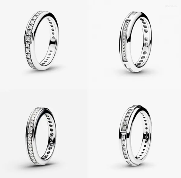 Anéis de cluster S925 Sterling Silver Eternity Ring Banda masculina com detalhes ocultos e scripts Ogham em design pontilhista