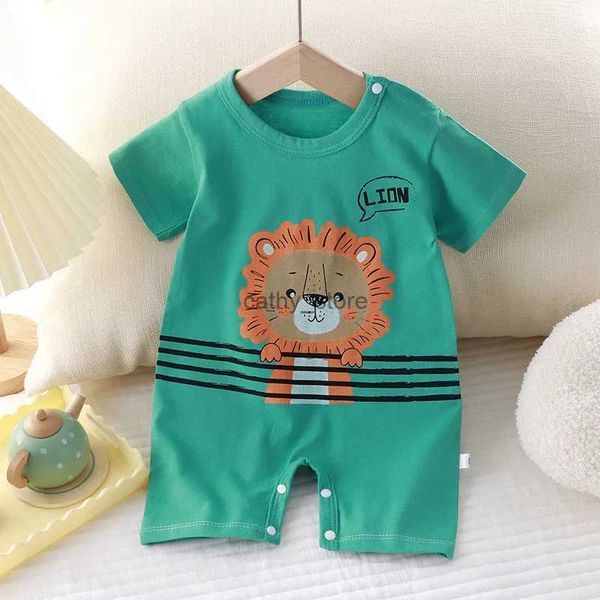 Strampler Muster Nette Baby Mädchen Jungen Overall Sommer Kleidung 2023 Neue Mode Kleinkind Onesie Baumwolle Kurzarm Strampler InfantilL231114