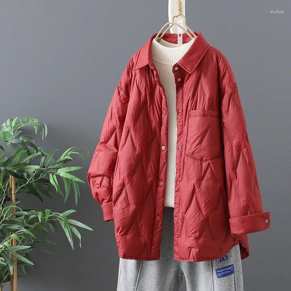 Delle donne Trench Cappotti 2023 Autunno Inverno Coreano Parka Delle Donne Sottile Imbottiture Cotone Femminile Casual Allentato Risvolto Della Tuta Sportiva Della Signora Soprabito Parka