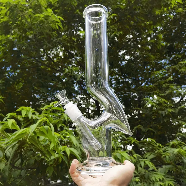 Occonzo a forma H lunghi 13 pollici New Bong Bong Perc Fumo Water Pipe + ciotola di vetro