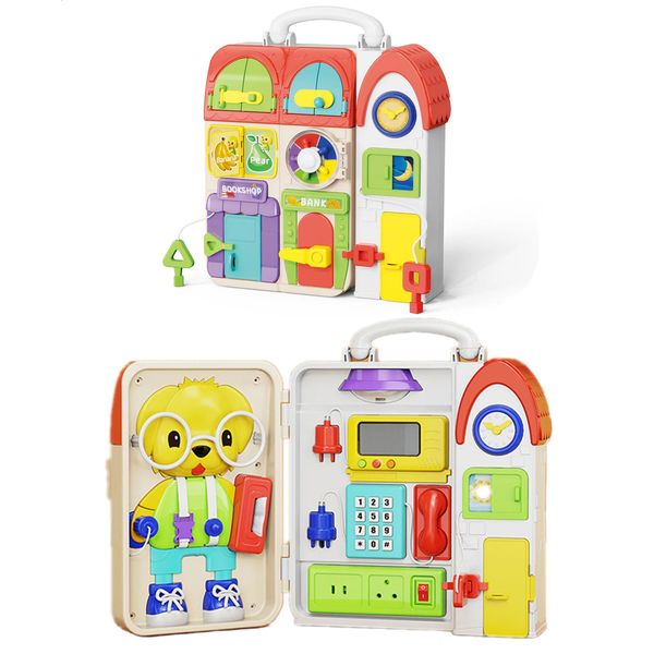 Волчок Baby Busy Board Активная игрушка со звуками Огни Игровой стол Притворись Бытовая техника Игрушки Дети Раннее развитие Обучение 231215