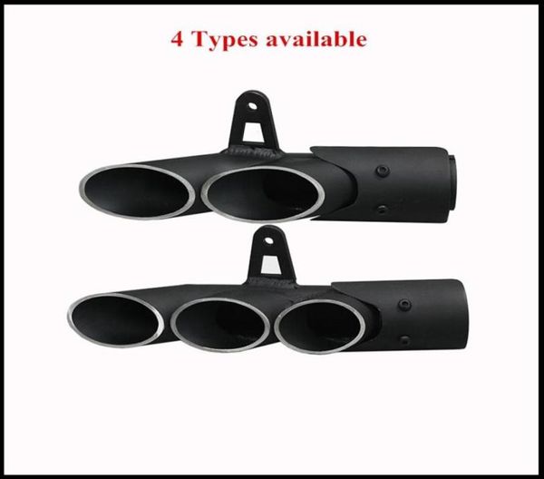 Tubo silenciador de escape universal para motocicleta, 51mm, buraco duplo, para yamaha r6 1, kawasaki z750 800, honda cbr100020322144257