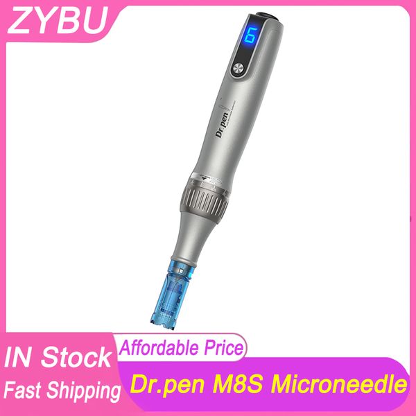 Sistema de microagulhamento automático sem fio Dr.pen M8S MTS Máquina de beleza para cuidados com a pele Dermapen Rolo de crescimento de cabelo Dr Derma Pen Meso Terapia Anti Back Flow Cartuchos de agulhas