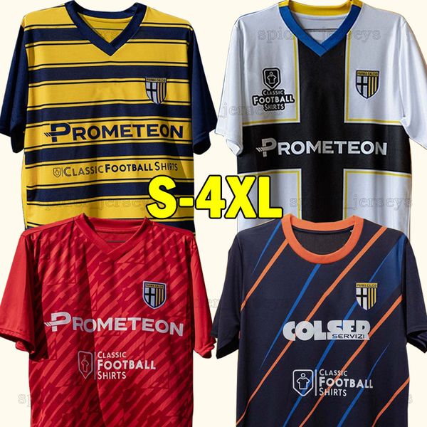 XXXL 4XL 23 24 Parma Futebol Jerseys Mihaila Dennis Man Inglese Benedyczak Dario Senta 2023 2024 Bonny Charpentier Camisas de Futebol Estevez Sohm Goleiro Homens Uniforme