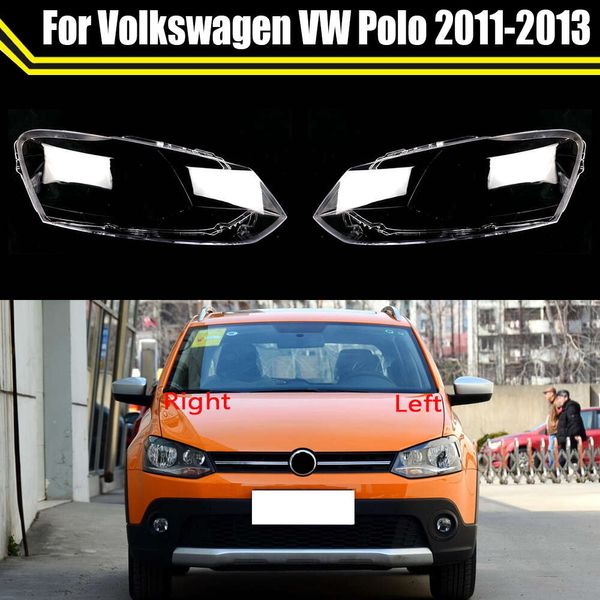 Auto Faro Anteriore Borsette Copertura Trasparente Paralume Faro Maschera Lente Lampada Ombra per VW Polo 2011 2012 2013