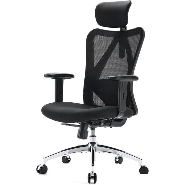Outros móveis Sihoo M18 Cadeira de escritório ergonômica para pessoas grandes e altas Encosto de cabeça ajustável com apoio de braço 2D Apoio lombar Pu Wheel Dhxig
