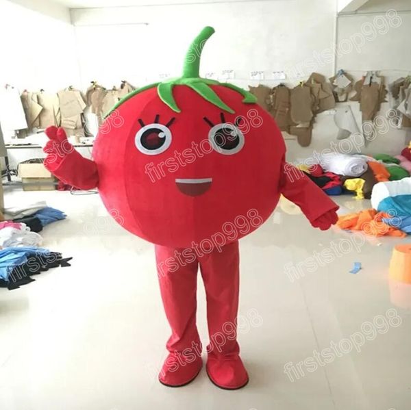 Halloween Tomato Mascot Costume Cartoon Anime Tema Carattere unisex Adulti Proppetti pubblicitari della festa di Natale Outfit Outfit Outfit Outfit