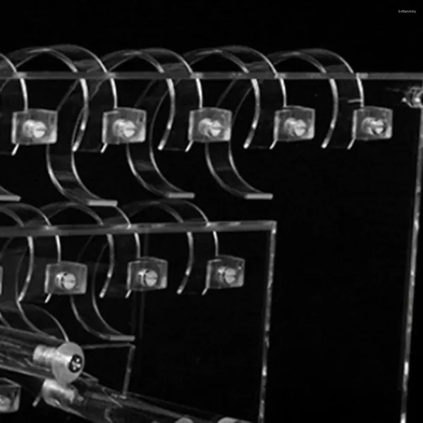 Bolsas de jóias Clear 24 bits Acrílico Watch Display Holder Stand Rack Showcase Ferramenta Transparente Relógio de Pulso Caso Pulseira Hold