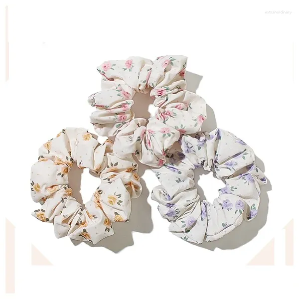 15 Stück Fashion Floral Print Haargummis Pferdeschwanzhalter elastische Haarbänder Damen Mädchen Kopfbedeckung Boutique-Zubehör
