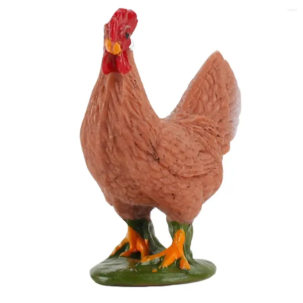 Decorações de jardim Simulação Galinha Modelo Brinquedos Infantis Chook Animal Frango Para Crianças Plástico Decoração de Casa Aves