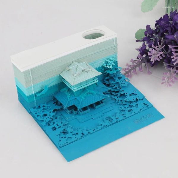 3D Art Memo Pad Paper Hediye Yaratıcı Oyma Model Not Kitabı