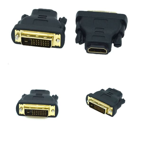 Novos adaptadores de laptop carregadores DVI-D 24-1 pinos macho para HDMI fêmea compatível conversor de adaptador M-F para monitor LCD HDTV 1pcs X M-F conversor de adaptador SD HI