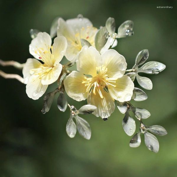 1 stücke Alten Stil Blume Schritt Schütteln Haarnadel Handgemachte U Förmigen Haar Stick Hanfu Cheongsam Kopfschmuck Frauen Mädchen Geburtstag geschenk