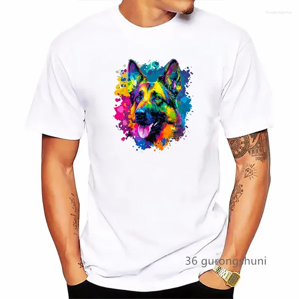 Camisas masculinas engraçado tshirt roupas chihuahua/boxer cão/yorkshire terrier/pastor alemão/dachshund impressão camisa homme harajuku