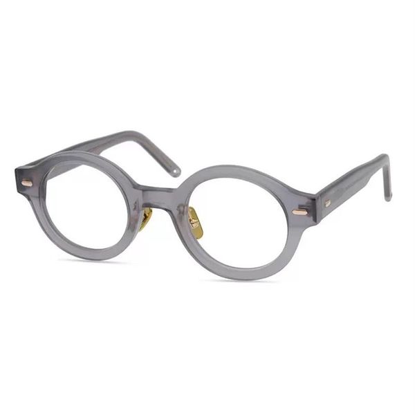 Hommes lunettes optiques montures de lunettes marque rétro femmes ronde monture de lunettes pur titane nez Pad lunettes myopes avec lunettes Cas254I