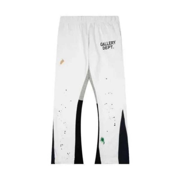 Designer moda mens calças galerias sweatpants depts manchado carta impressão casal feminino solto versátil casual reto tz