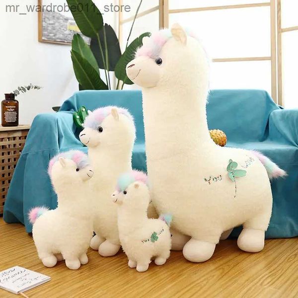 Bambole di peluche Kawaii Alpaca Peluche Bambola Giocattoli Carino Morbido Lama Alpaca Animali di peluche Bambole Bambini Regali per bambini Q231215