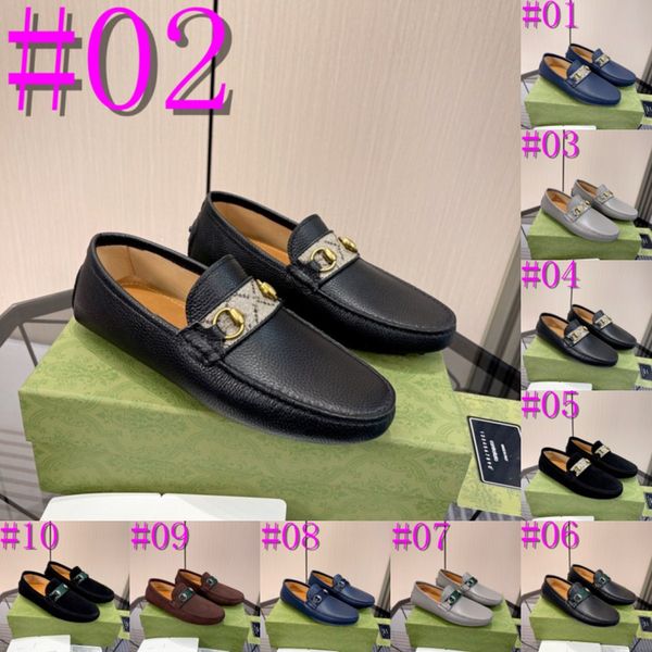 40 Model Tasarımcı Erkek Ayakkabı İngiltere'de Nefes Alabilir Erkekler Orijinal Deri Loafers Rahat Ayakkabılar Erkekler İçin Hafif Slip-On Erkekler Mokasenler