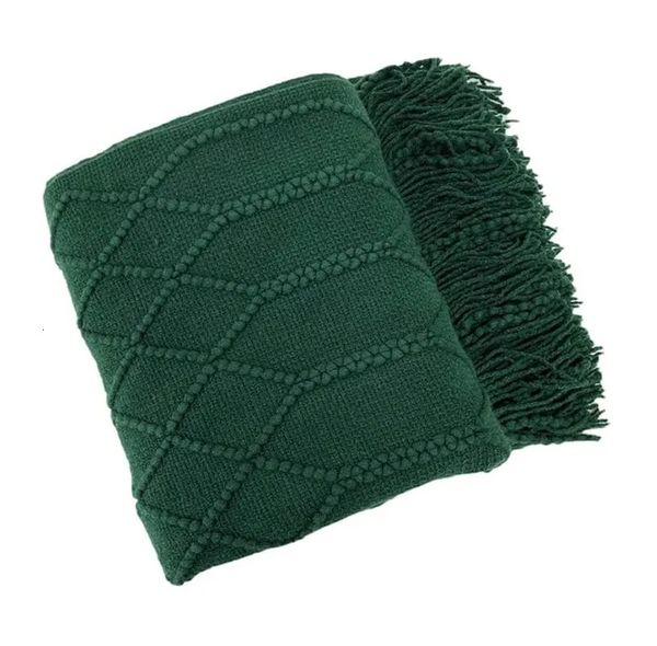 Coperte Fasce Inya Coperte lavorate a maglia Gettare sul divano Copriletto Copriletto Super morbido Avvolgere il passeggino Fasciatoio per bambini Plaid per bambini Decorazioni natalizie Verde 231215