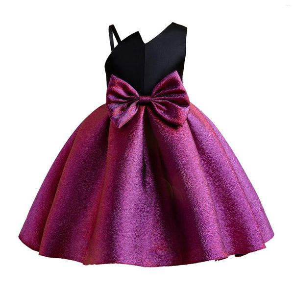 Mädchen Kleider Weihnachten Kinder Pailletten Plüsch One Shoulder Prinzessin Geschenk Geeignet für 2-10 Jahre alte Mädchen Party Performance Kleidung