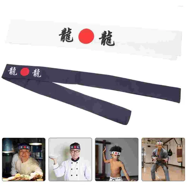 BANANAS 2 PCS Japon saç bandı para de Mujer Şef Karate Head Band Bandana Taşınabilir Erkekler Pamuk Pamuk Yemek